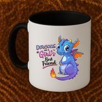 Cute Dragons Are A Girl's Best Friend Coffee Mug thumb 2