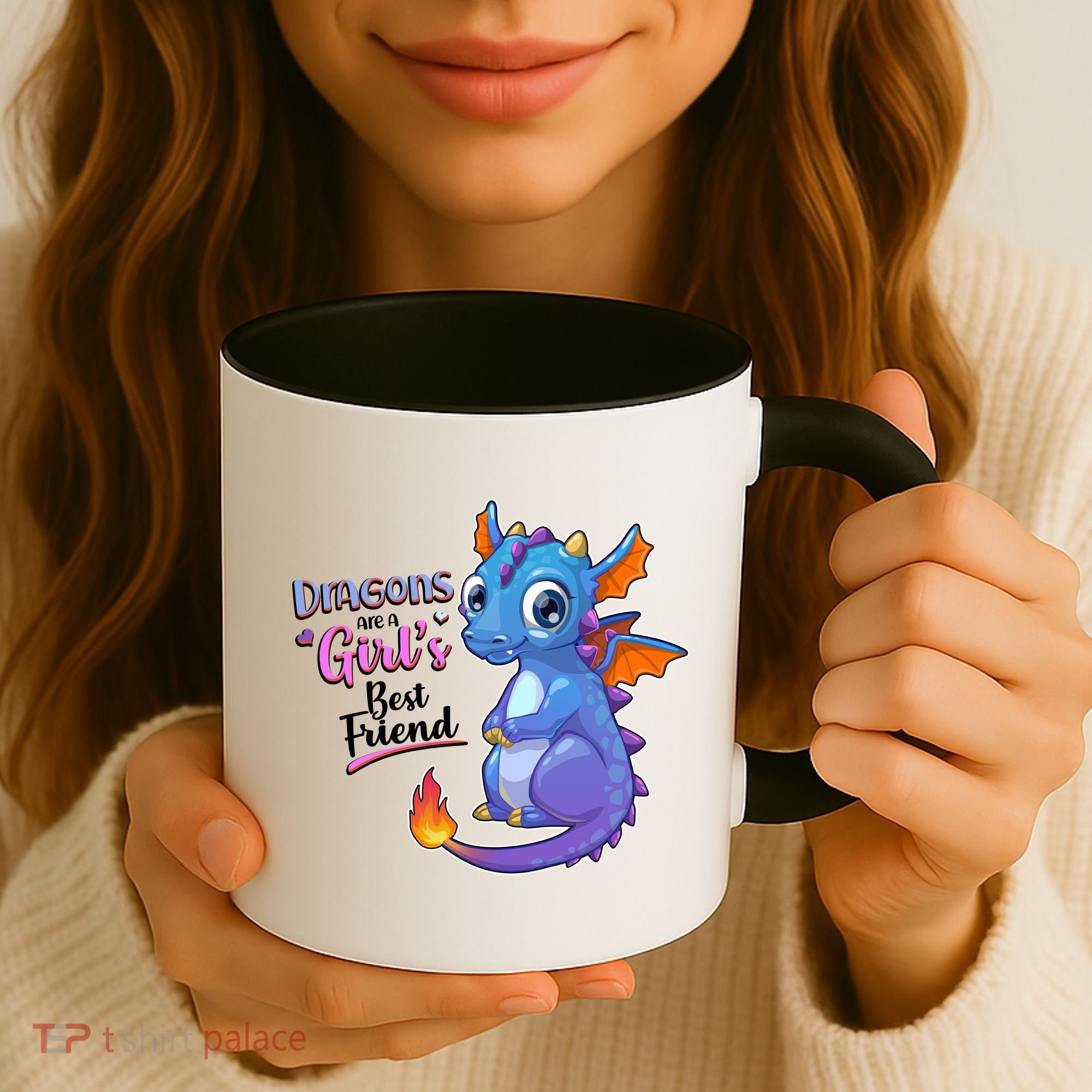 Cute Dragons Are A Girl's Best Friend Coffee Mug