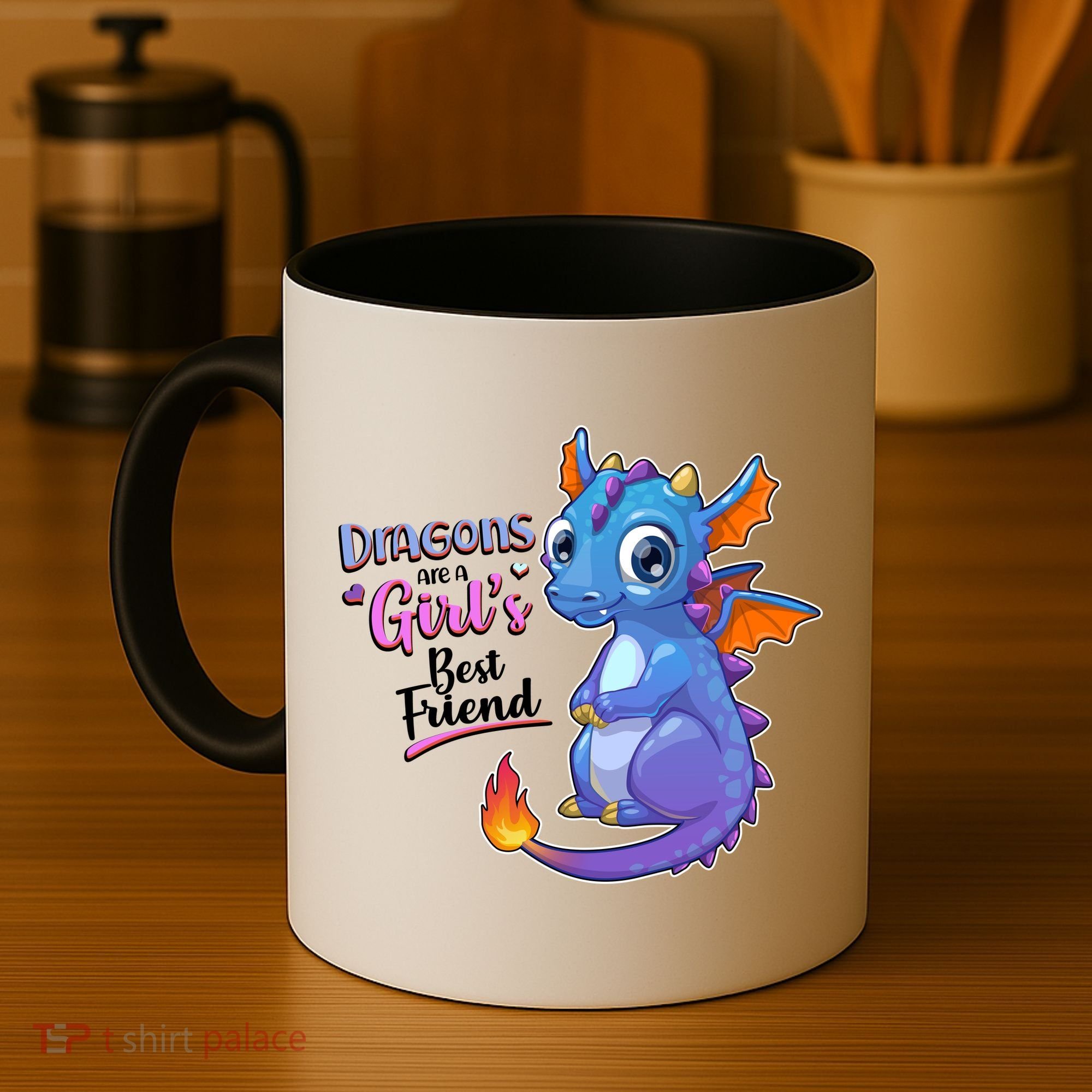Cute Dragons Are A Girl's Best Friend Coffee Mug