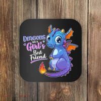 Cute Dragons Are A Girl's Best Friend Coaster thumb 0
