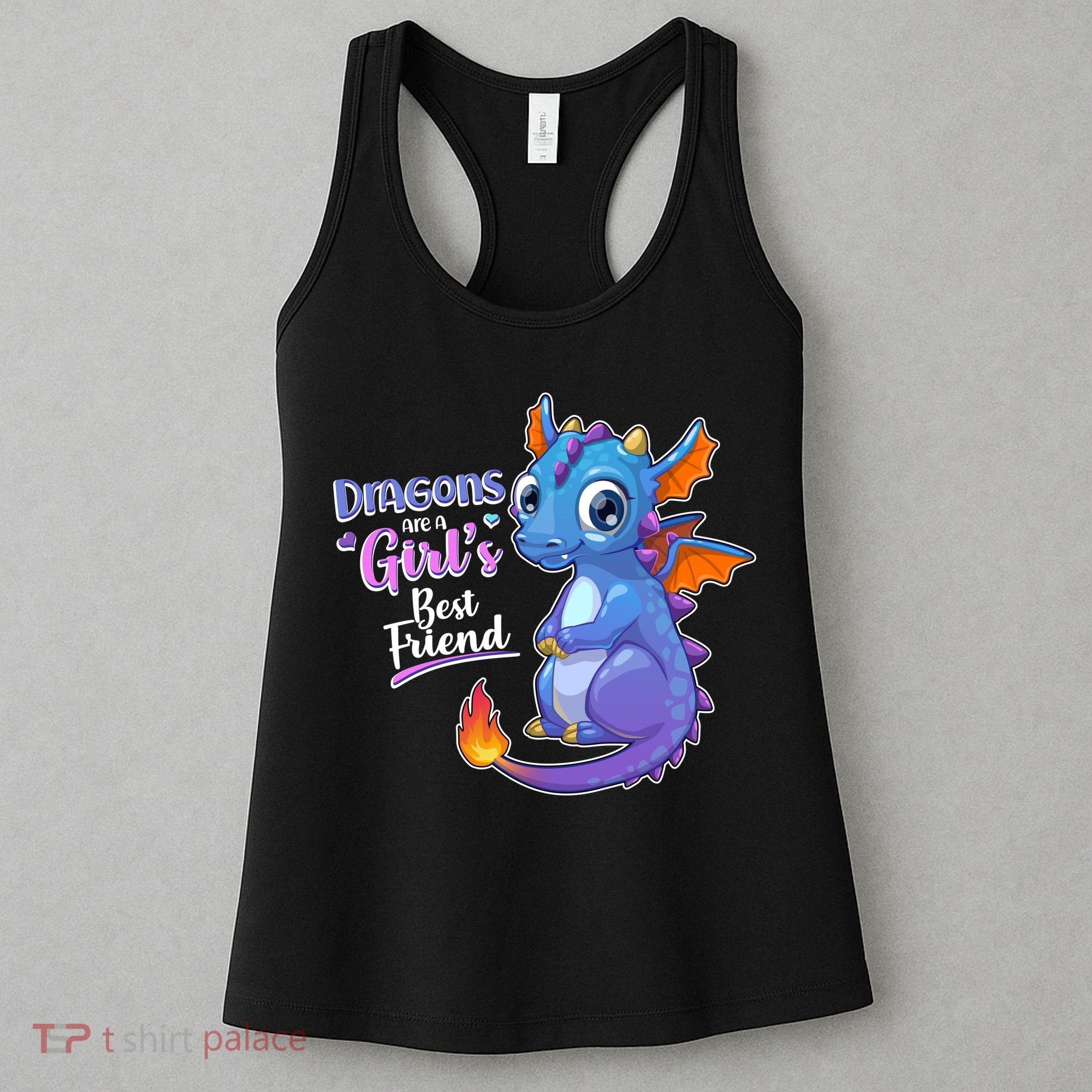 Cute Dragons Are A Girl's Best Friend Women's Tank Top