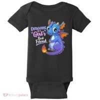 Cute Dragons Are A Girl's Best Friend Baby Bodysuit thumb 0