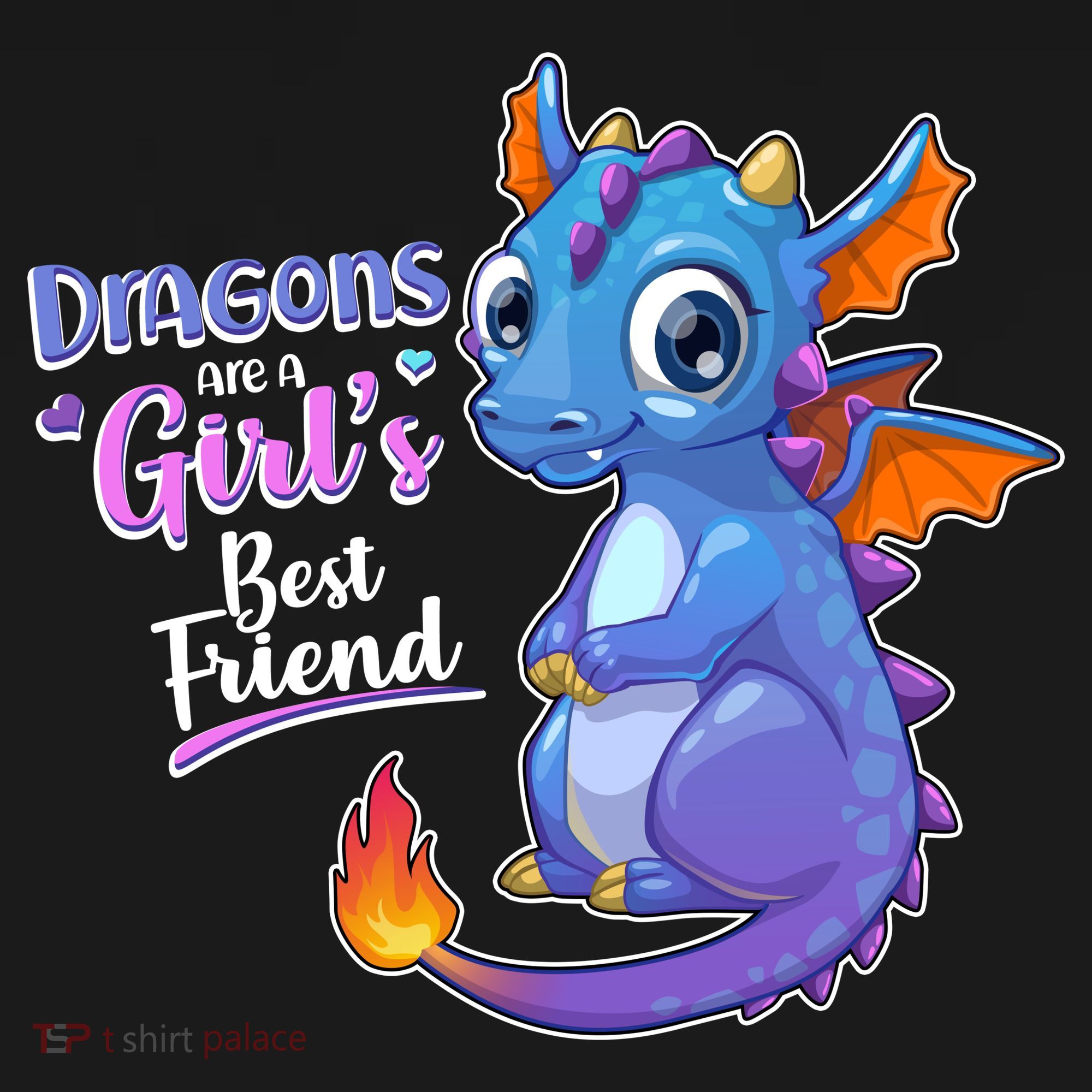 Cute Dragons Are A Girl's Best Friend Toddler Hoodie