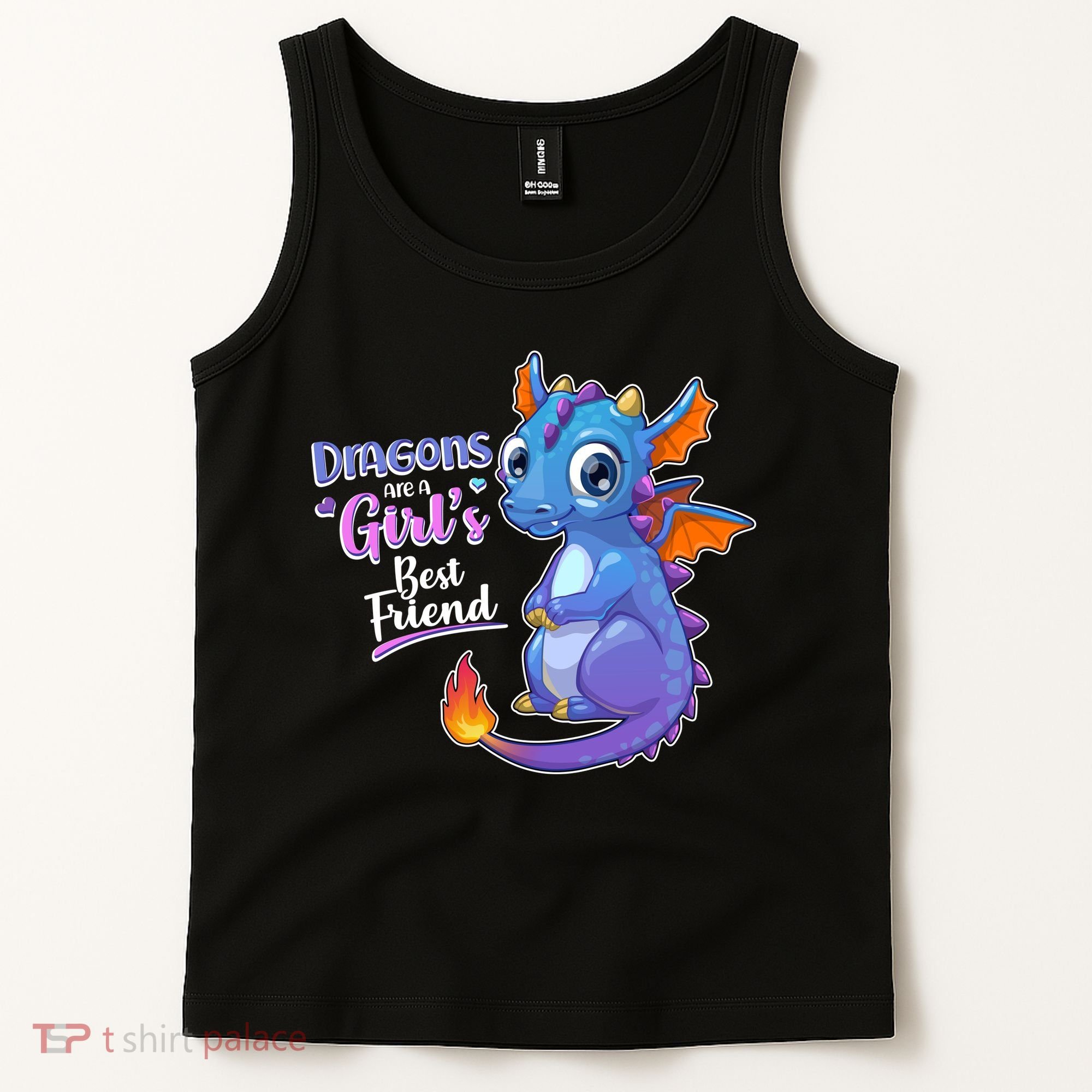 Cute Dragons Are A Girl's Best Friend Tank Top