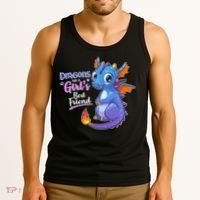 Cute Dragons Are A Girl's Best Friend Tank Top thumb 3
