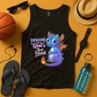 Cute Dragons Are A Girl's Best Friend Tank Top thumb 4