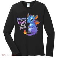 Cute Dragons Are A Girl's Best Friend Women's Long Sleeve Shirt thumb 0