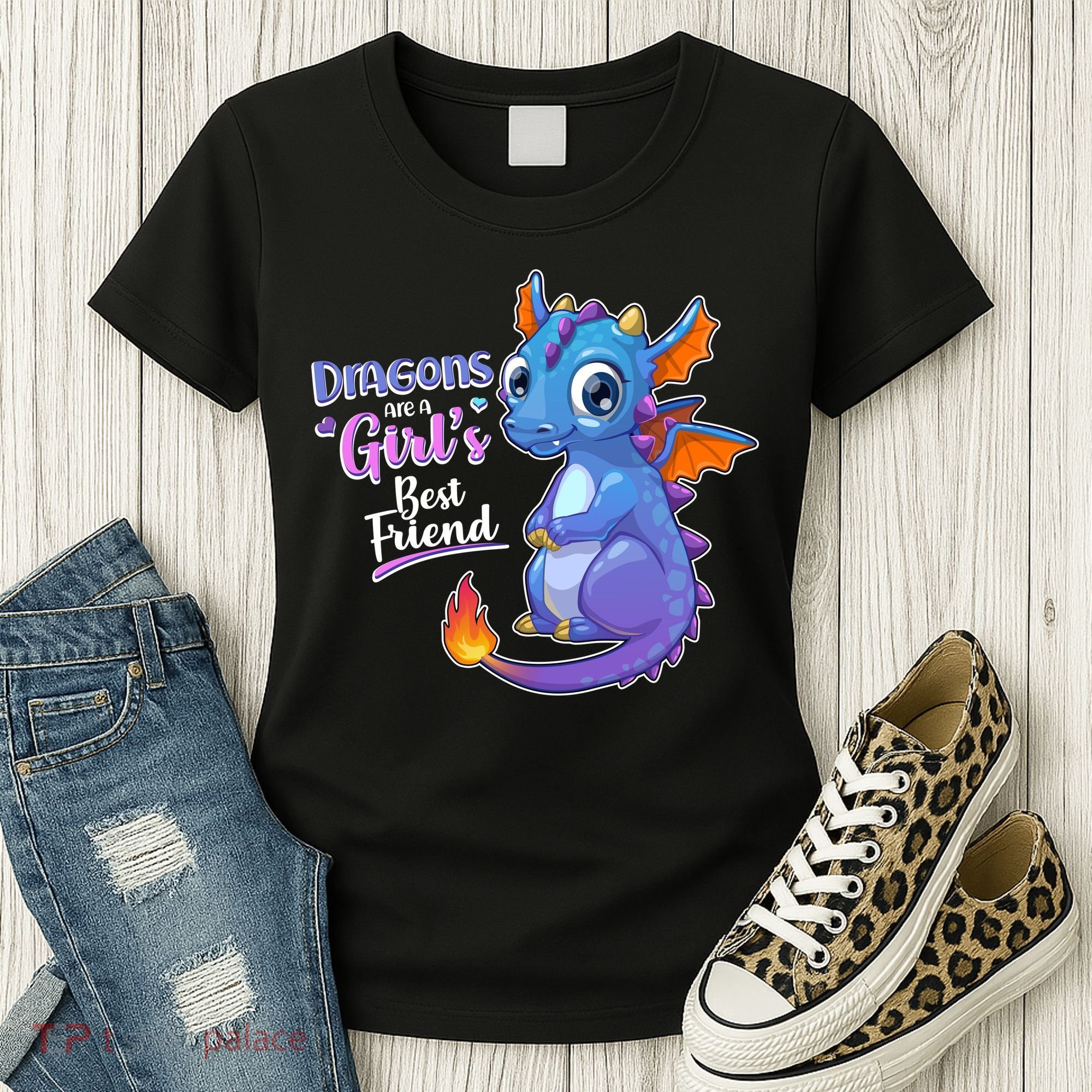 Cute Dragons Are A Girl's Best Friend Women's T-Shirt