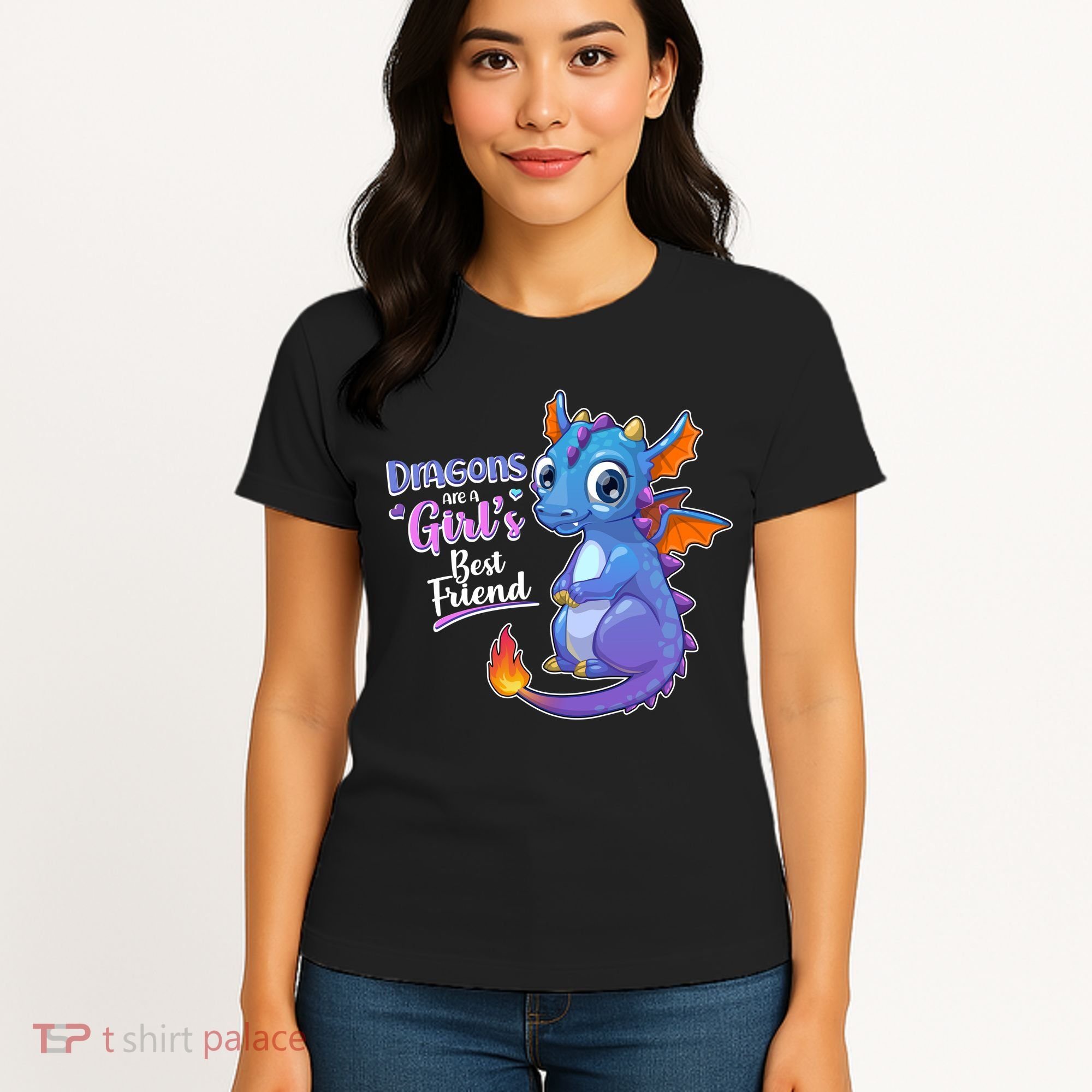 Cute Dragons Are A Girl's Best Friend Women's T-Shirt