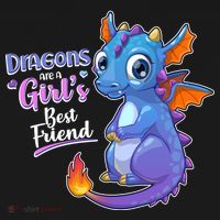 Cute Dragons Are A Girl's Best Friend Women's T-Shirt thumb 6