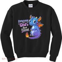 Cute Dragons Are A Girl's Best Friend Kids Sweatshirt thumb 0