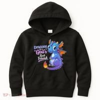 Cute Dragons Are A Girl's Best Friend Kids Hoodie thumb 0