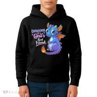 Cute Dragons Are A Girl's Best Friend Kids Hoodie thumb 4