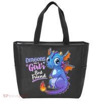 Cute Dragons Are A Girl's Best Friend Tote Bag thumb 0
