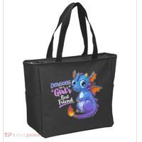 Cute Dragons Are A Girl's Best Friend Tote Bag thumb 2