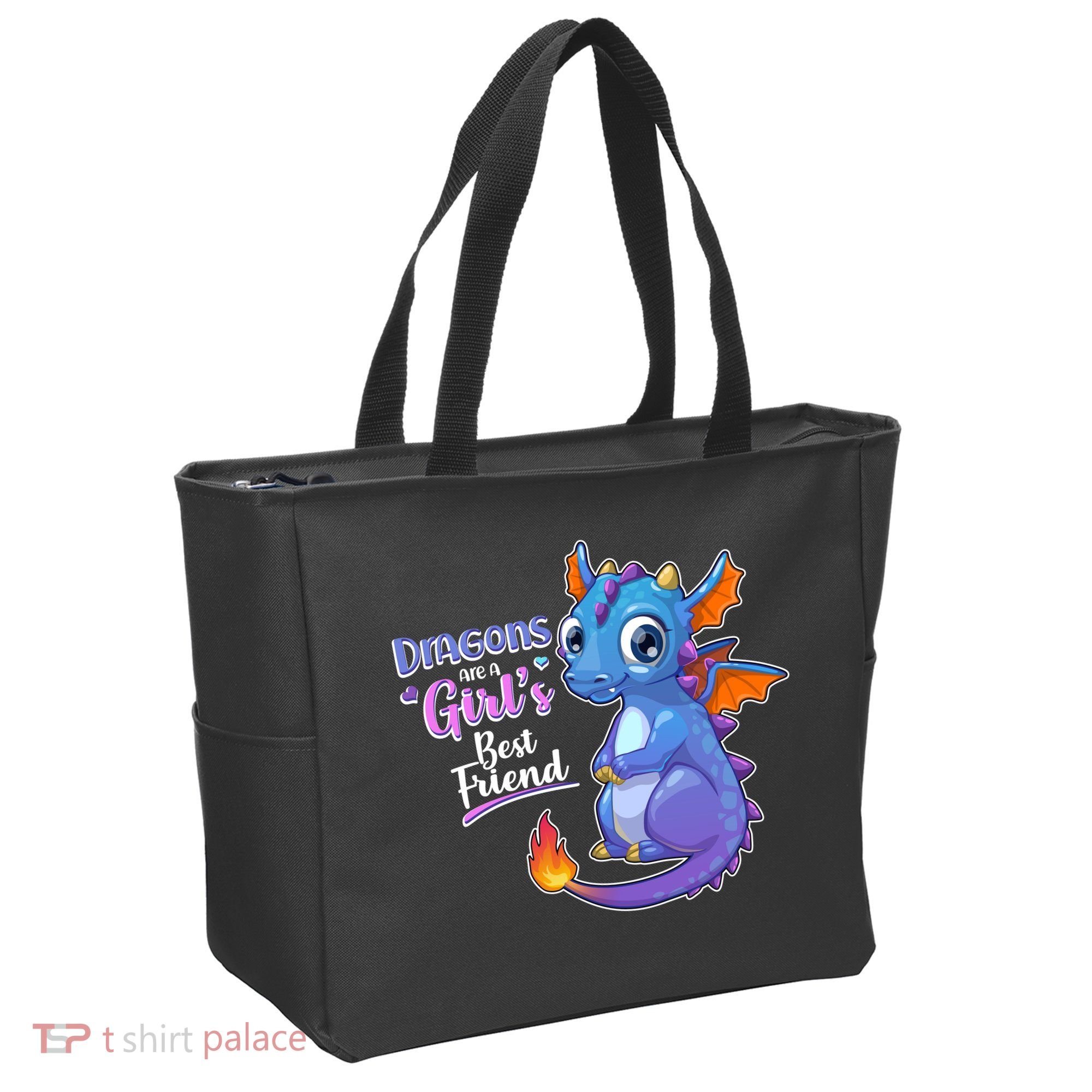 Cute Dragons Are A Girl's Best Friend Tote Bag