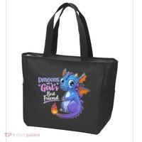 Cute Dragons Are A Girl's Best Friend Tote Bag thumb 3