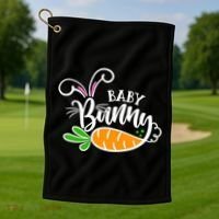 Cute Easter Baby Bunny Golf Towel thumb 1