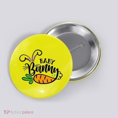 Cute Easter Baby Bunny Button