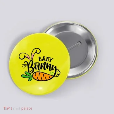 Cute Easter Baby Bunny Button