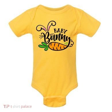 Cute Easter Baby Bunny Baby Bodysuit