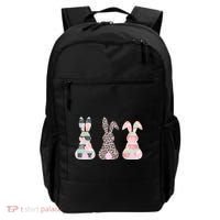 Cute Easter Bunnies Rose Stripe Leopard Patterns Backpack thumb 0