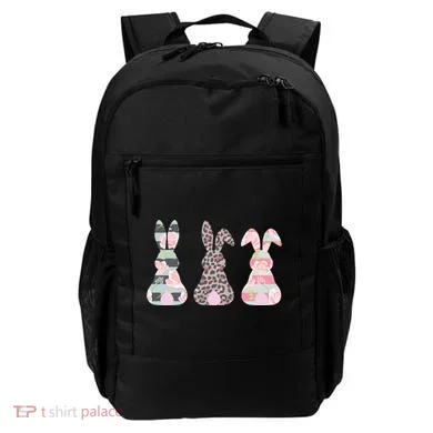 Cute Easter Bunnies Rose Stripe Leopard Patterns Backpack