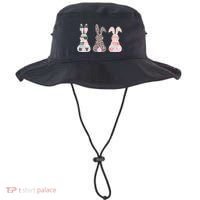 Cute Easter Bunnies Rose Stripe Leopard Patterns Bucket Hat thumb 0