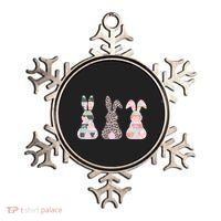 Cute Easter Bunnies Rose Stripe Leopard Patterns Ornament thumb 0