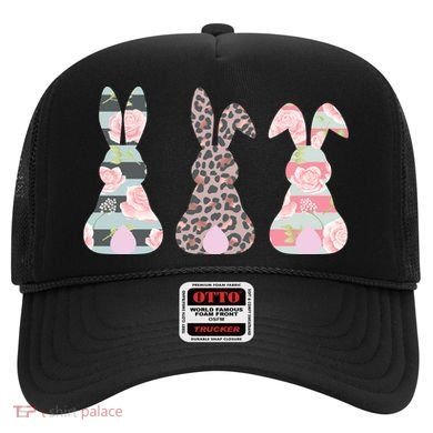 Cute Easter Bunnies Rose Stripe Leopard Patterns Hat