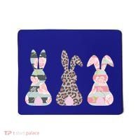 Cute Easter Bunnies Rose Stripe Leopard Patterns Mousepad thumb 0