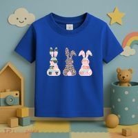 Cute Easter Bunnies Rose Stripe Leopard Patterns Toddler T-Shirt thumb 3