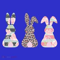 Cute Easter Bunnies Rose Stripe Leopard Patterns Visor thumb 3