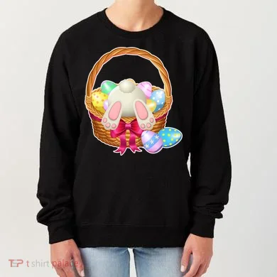 Cute Easter Bunny Basket Women's Sweatshirt
