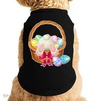 Cute Easter Bunny Basket Doggie Tank thumb 0