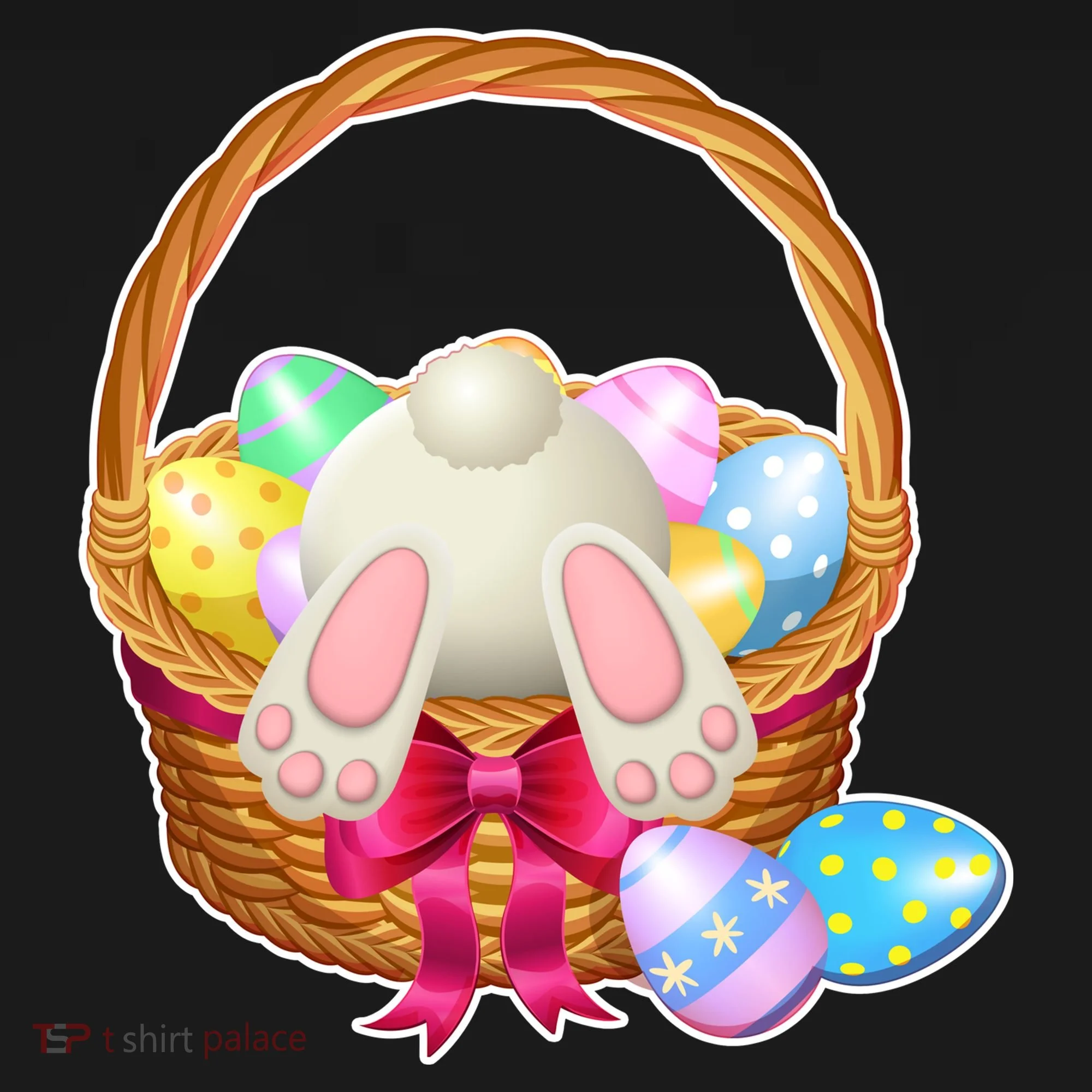 Cute Easter Bunny Basket Doggie Tank