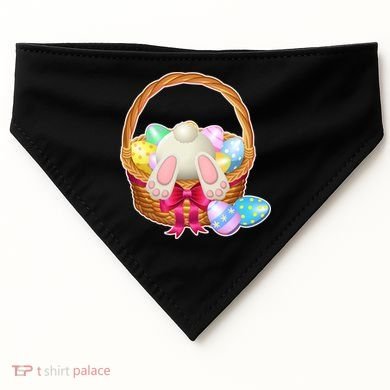 Cute Easter Bunny Basket USA-Made Doggie Bandana