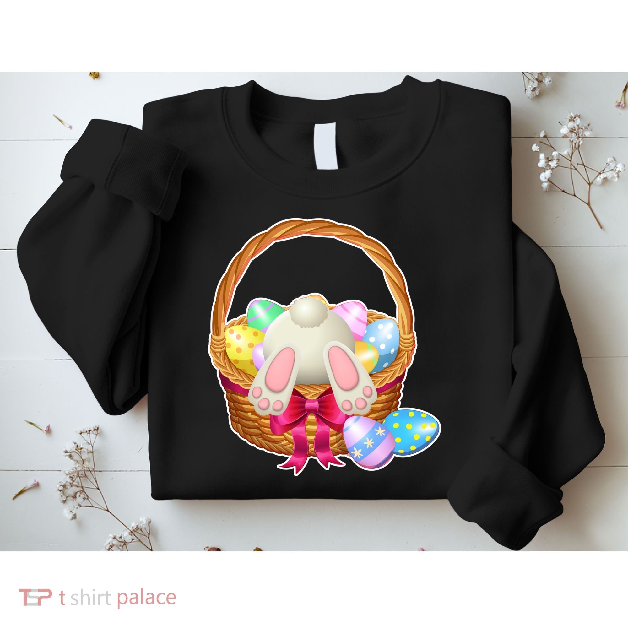 Cute Easter Bunny Basket Sweatshirt