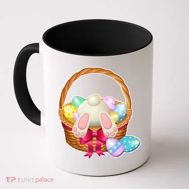 Cute Easter Bunny Basket Coffee Mug