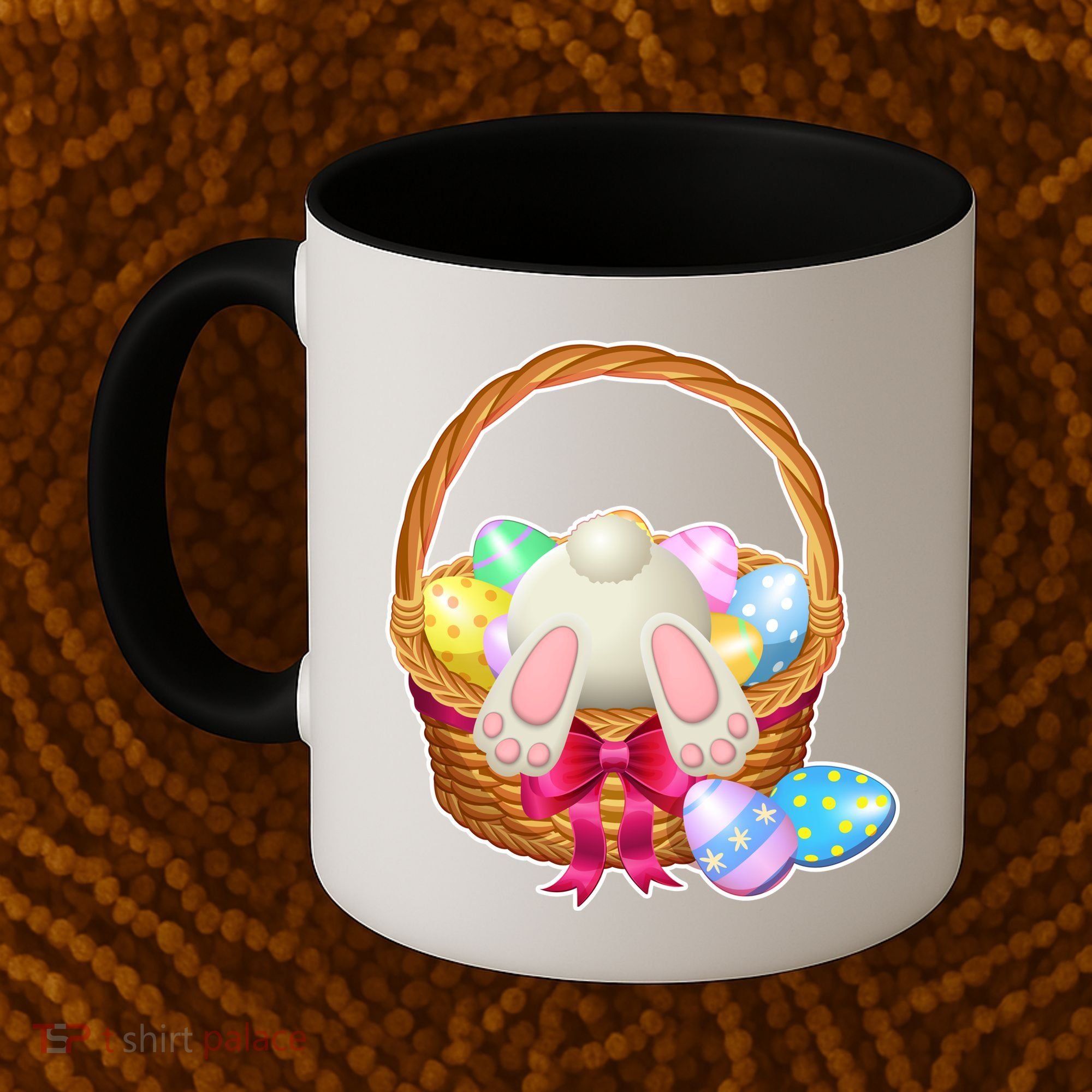 Cute Easter Bunny Basket Coffee Mug