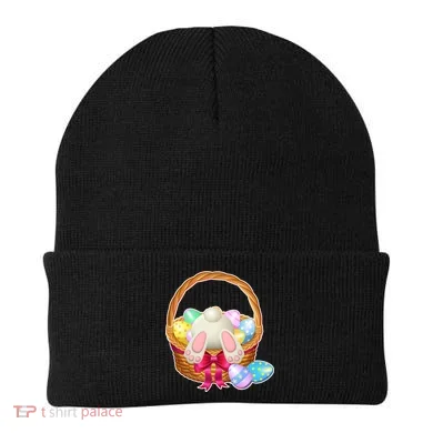 Cute Easter Bunny Basket Beanie