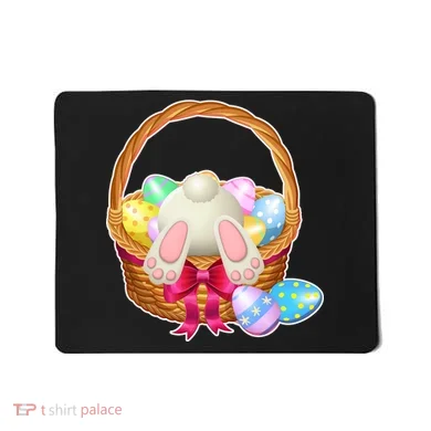 Cute Easter Bunny Basket Mousepad