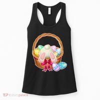 Cute Easter Bunny Basket Women's Tank Top thumb 0