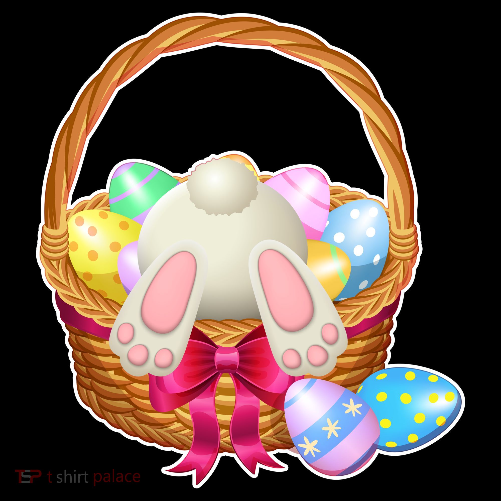 Cute Easter Bunny Basket Women's Tank Top