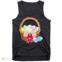 Cute Easter Bunny Basket Tank Top thumb 0