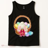 Cute Easter Bunny Basket Tank Top thumb 2