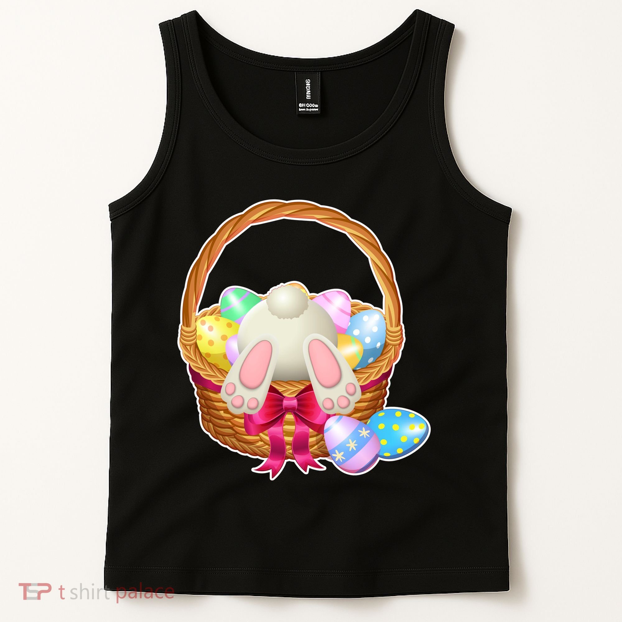 Cute Easter Bunny Basket Tank Top