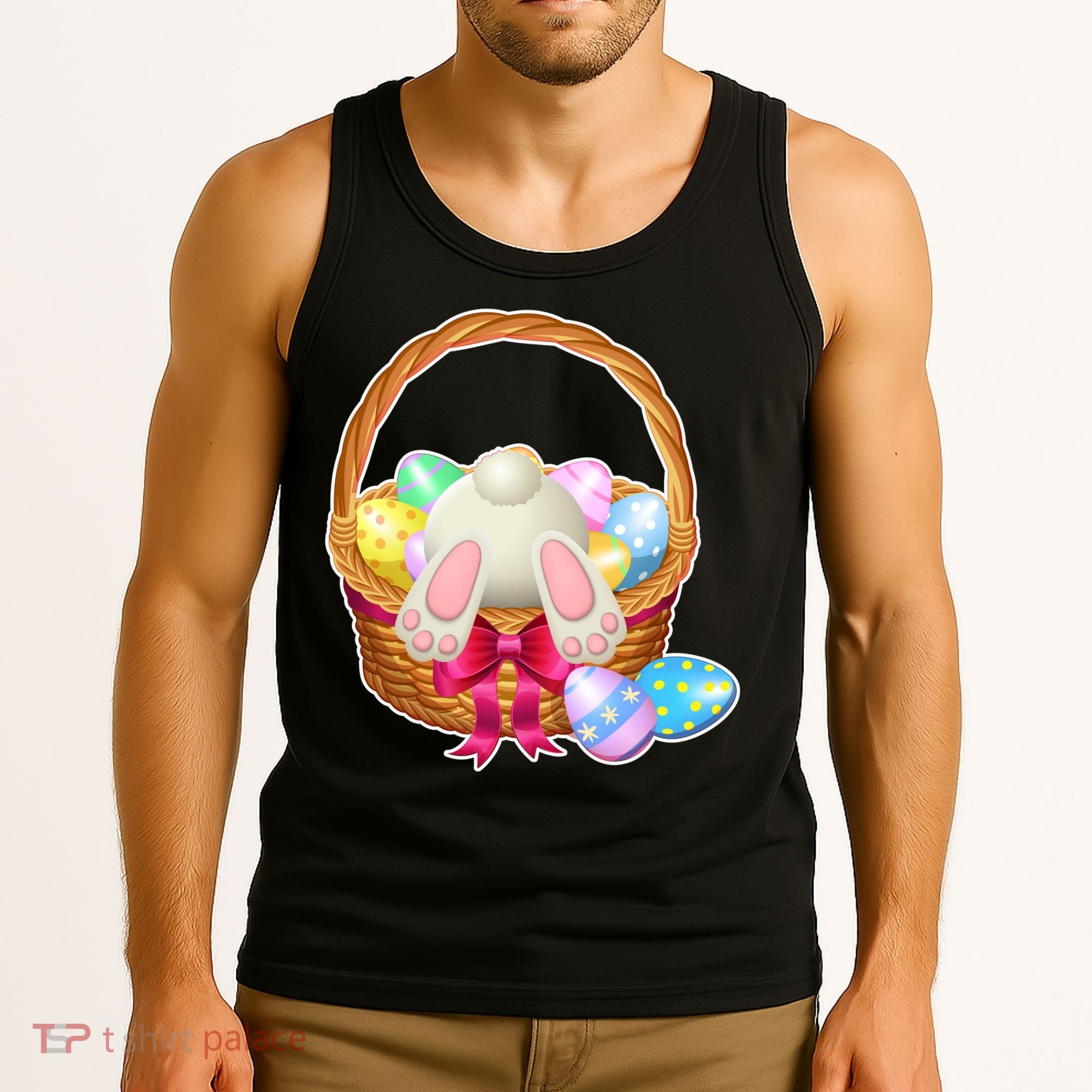 Cute Easter Bunny Basket Tank Top