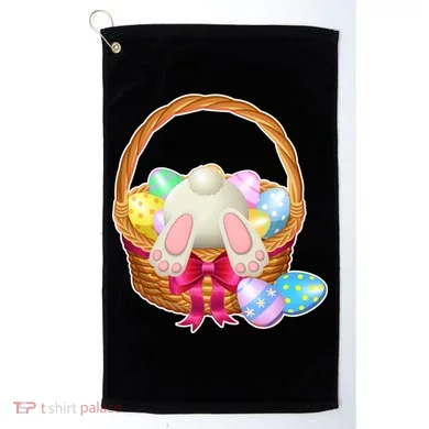 Cute Easter Bunny Basket Golf Towel