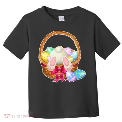 Cute Easter Bunny Basket Toddler T-Shirt